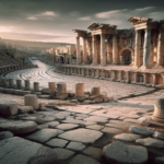 As ruínas da cidade antiga de Jerash, Jordânia