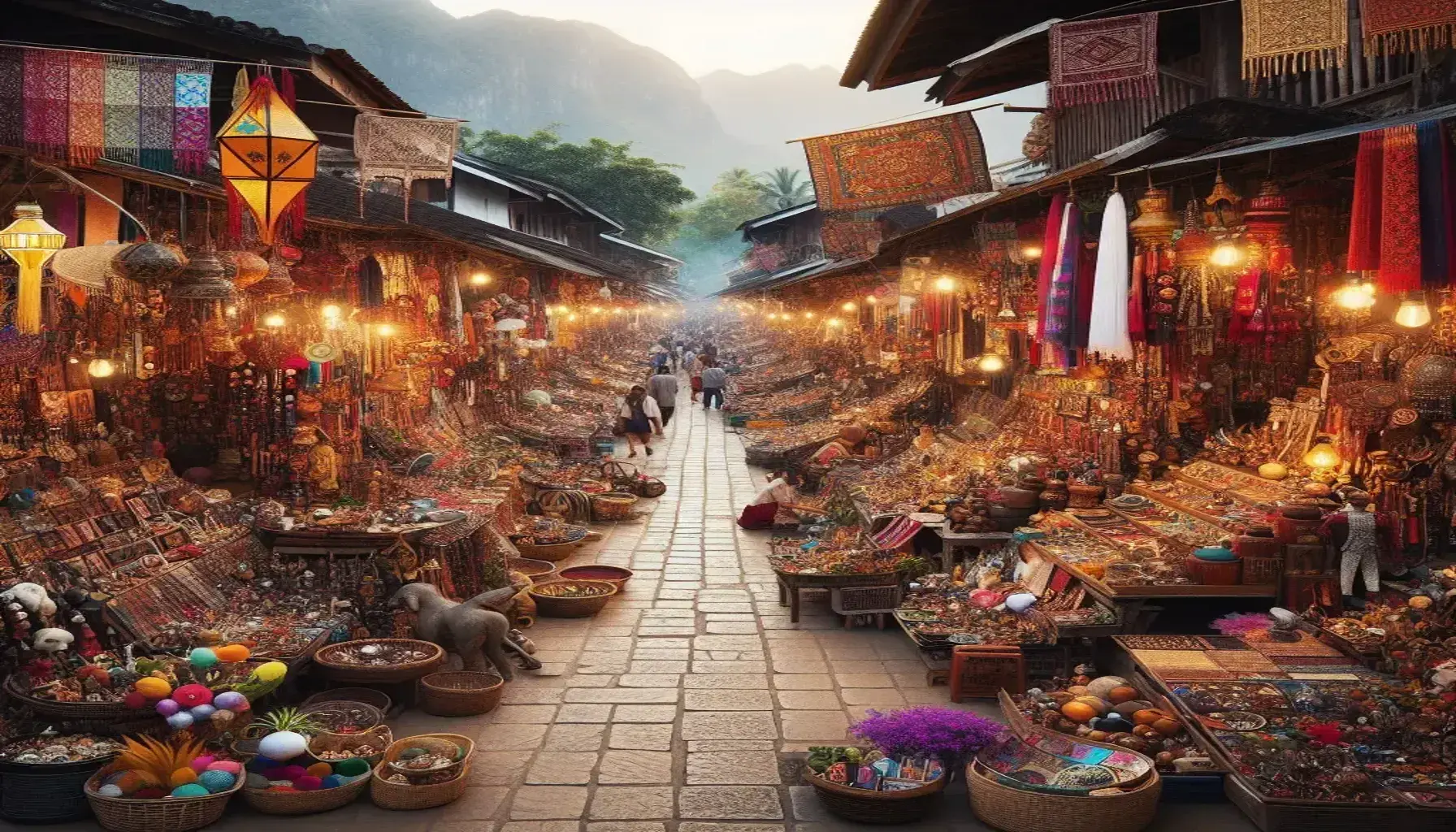 O exótico mercado de rua de Luang Prabang, Laos