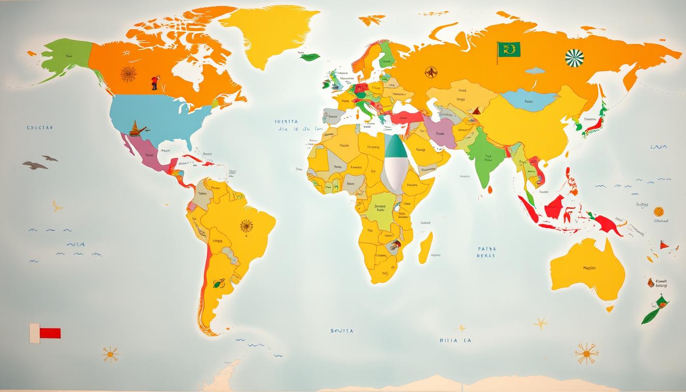 Quantidade de países