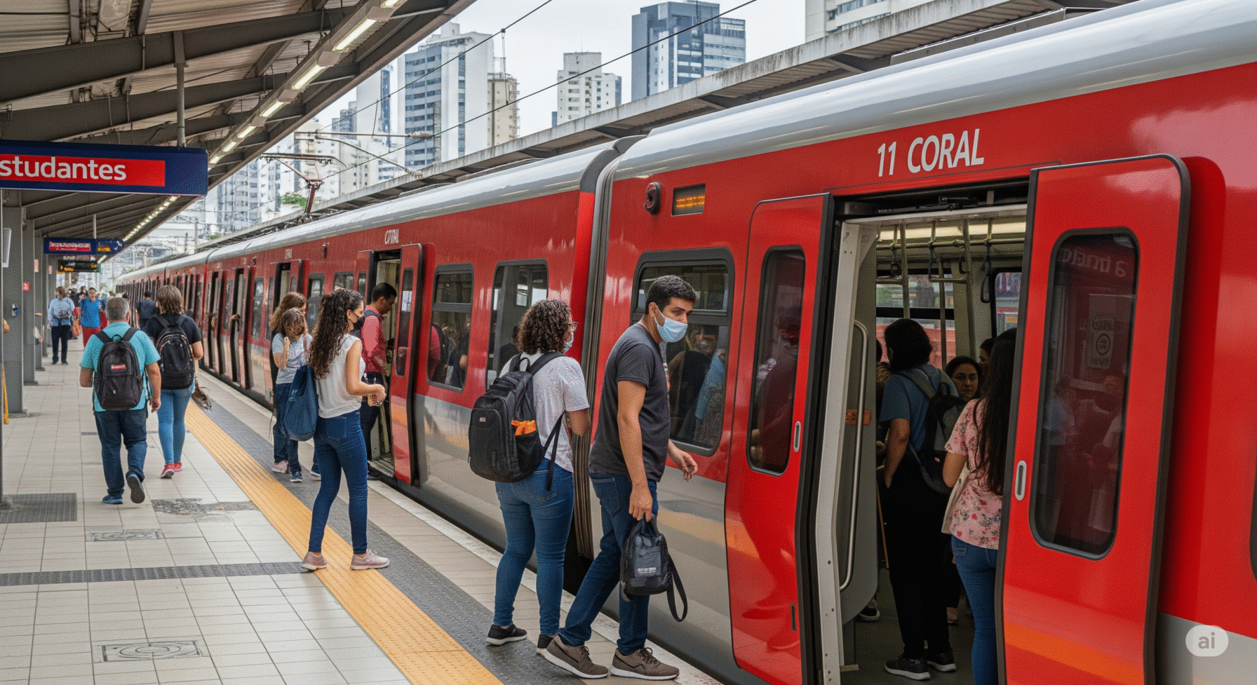 Estação de trem da CPTM, um fator importante no custo de vida para quem se desloca em Mogi das Cruzes.